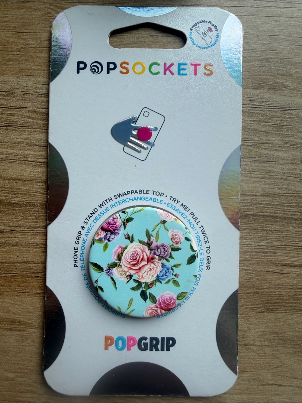 PopSocket PopGrip Phone Grip - White & Teal Accent